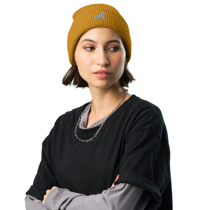 Gorilla-waffle-beanie-camel-front-653d1dd4b6da3-min