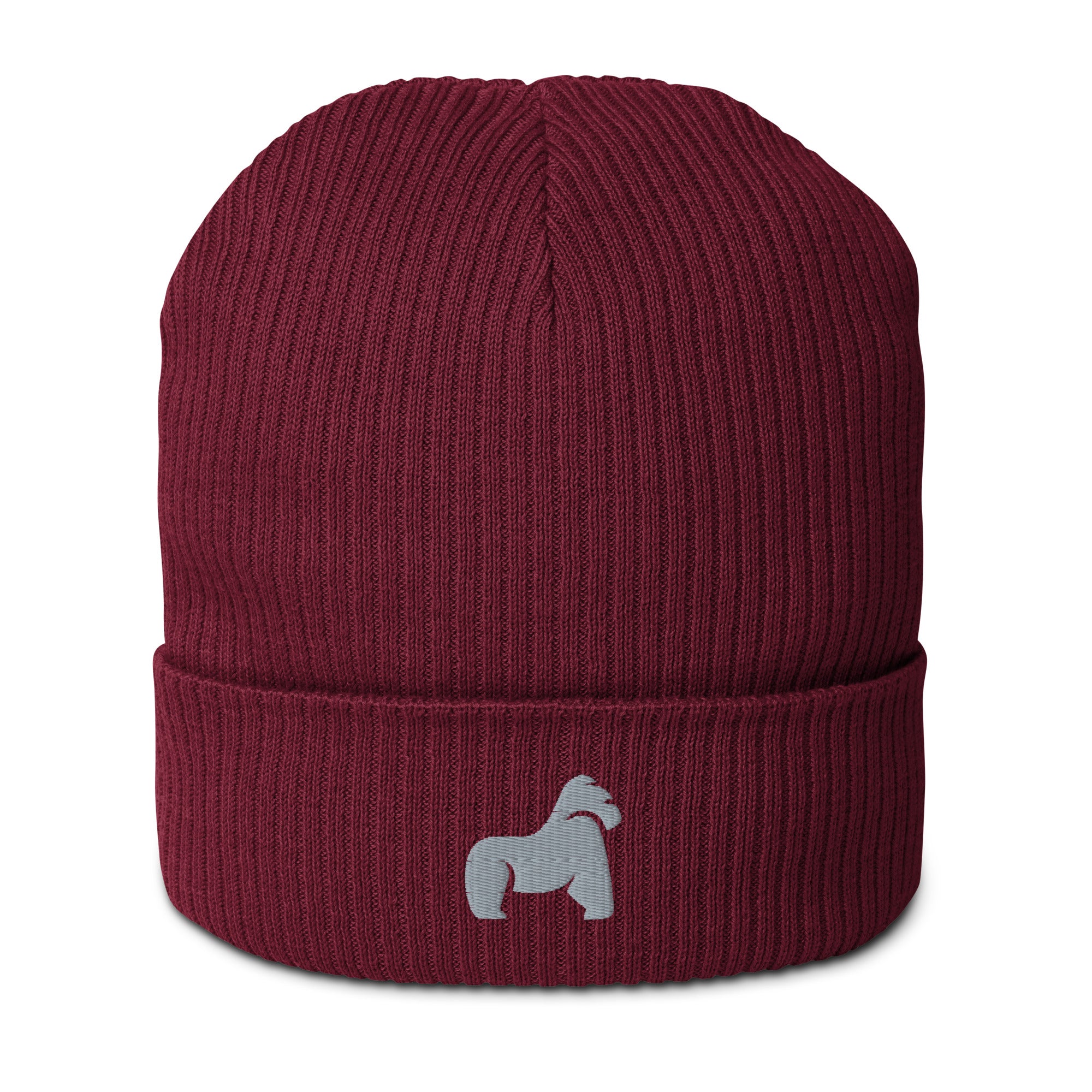 Gorilla Beanie Ribbed hat made from organic cotton
