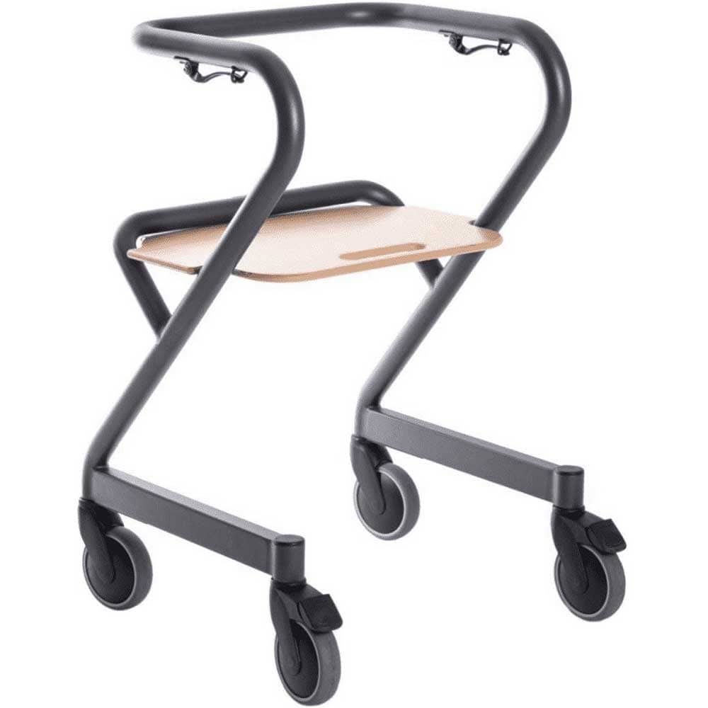 Rollator Saljol Page Indoor Rollator mit Fuß & Handbremse inkl. Sitzbrett Saljol L / grau / Handbremse 15565 guenstig online kaufen bei Gorilla Gesund