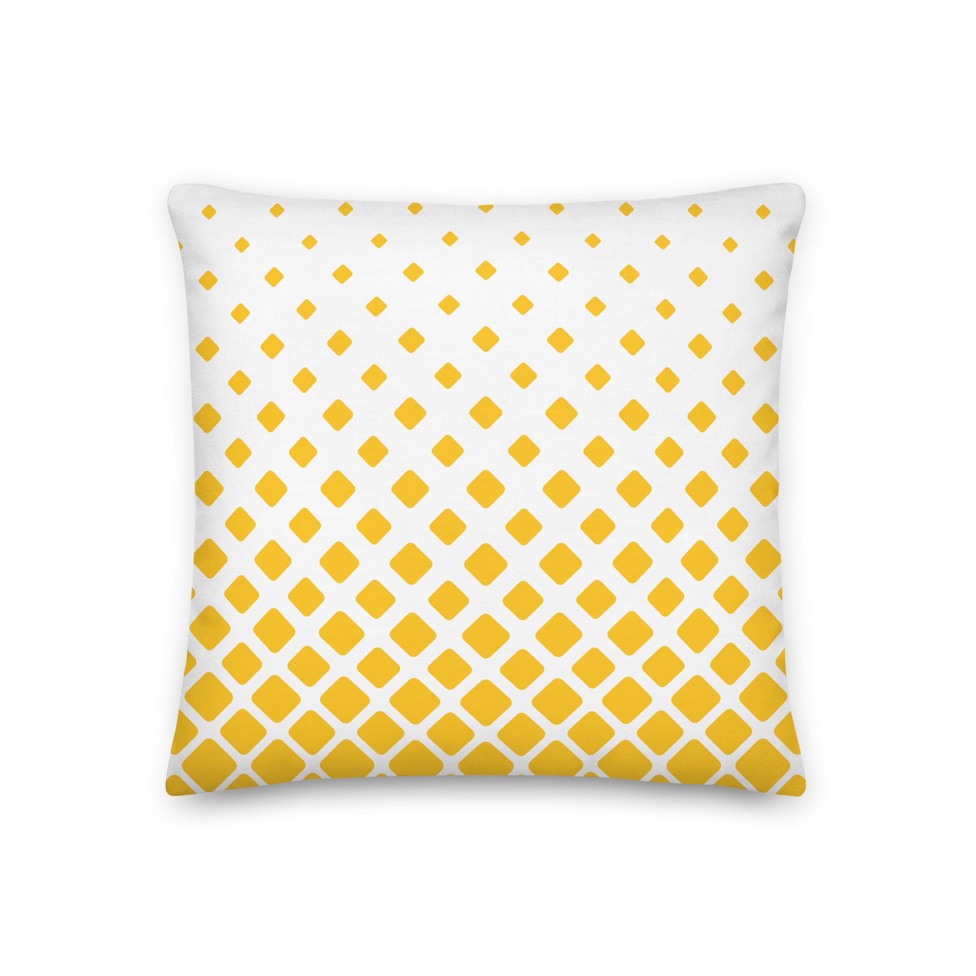 Premium sofa cushion yellow diamonds