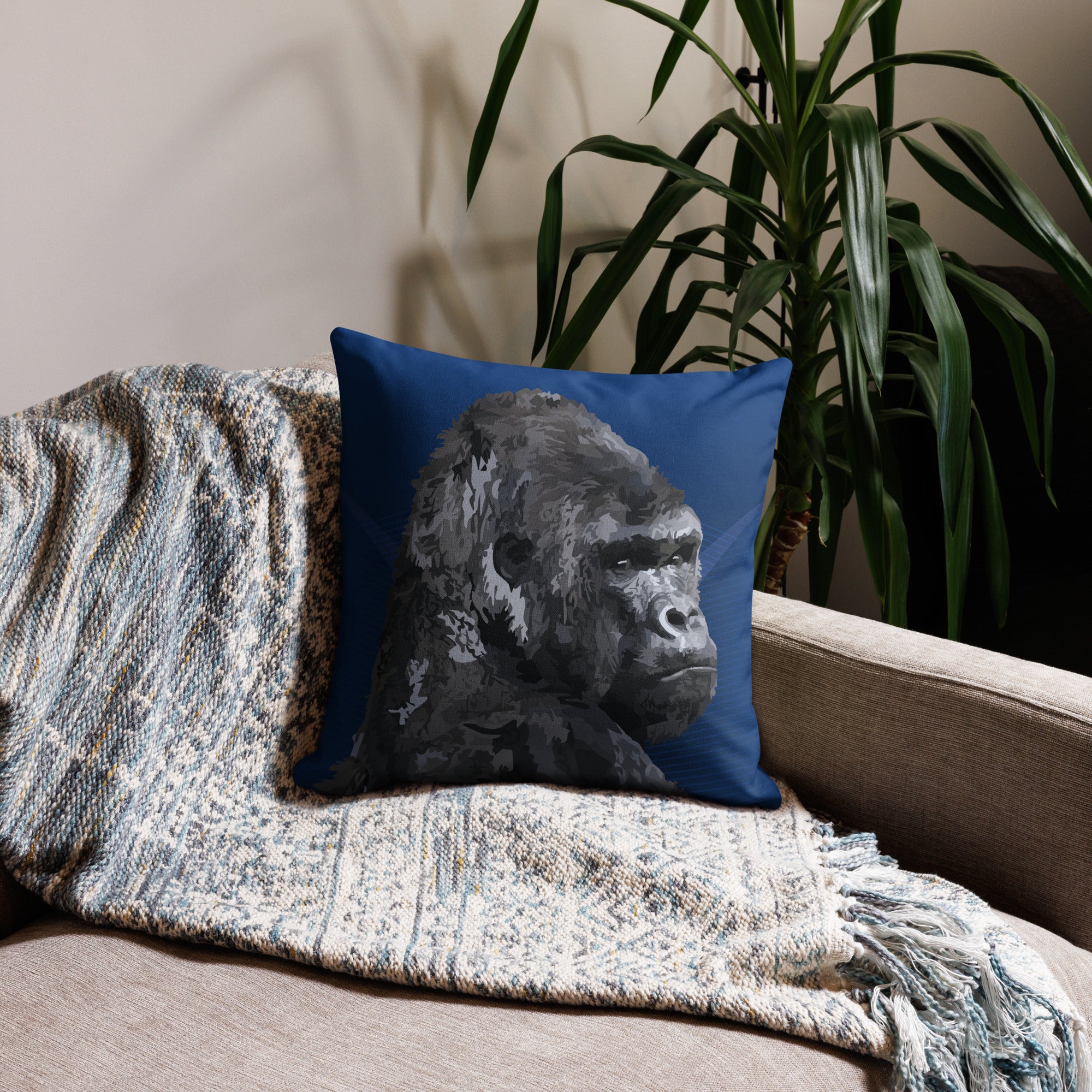 Premium Sofa Kissen Gorilla