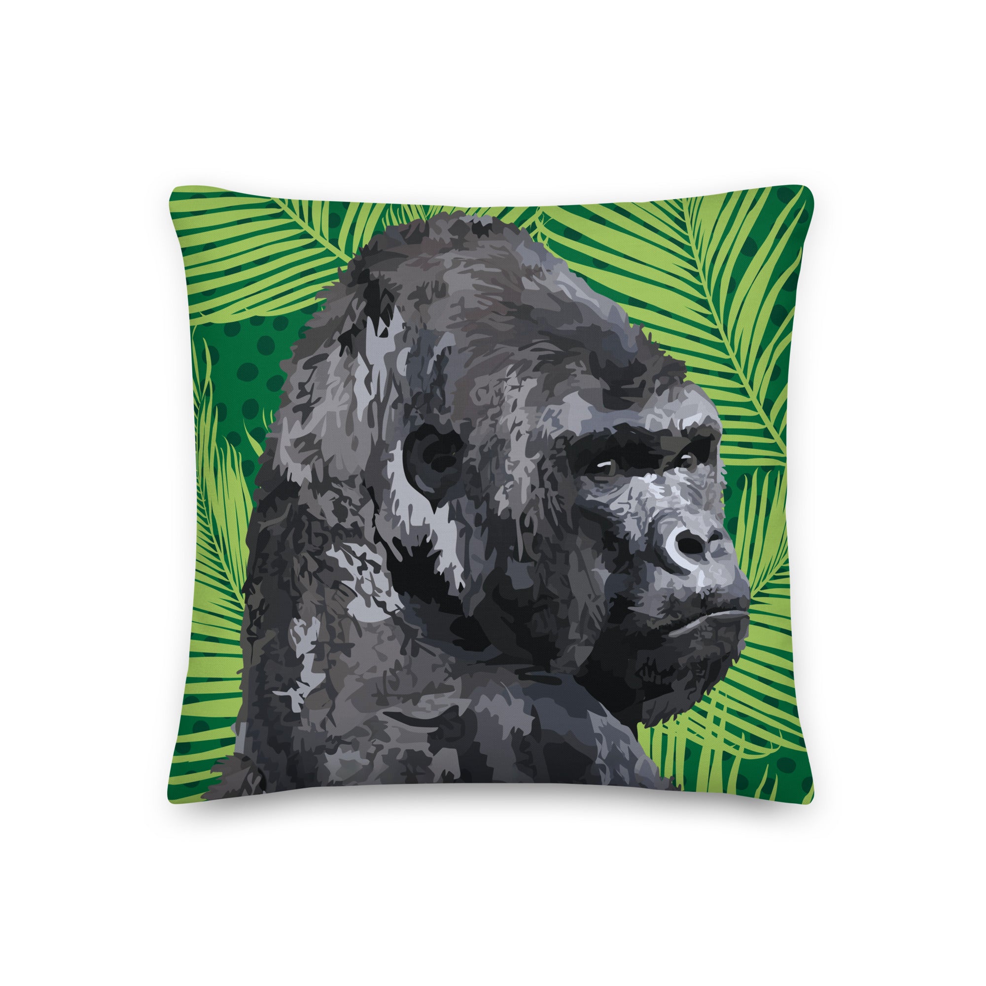 Premium Sofa Kissen Dschungel Gorilla