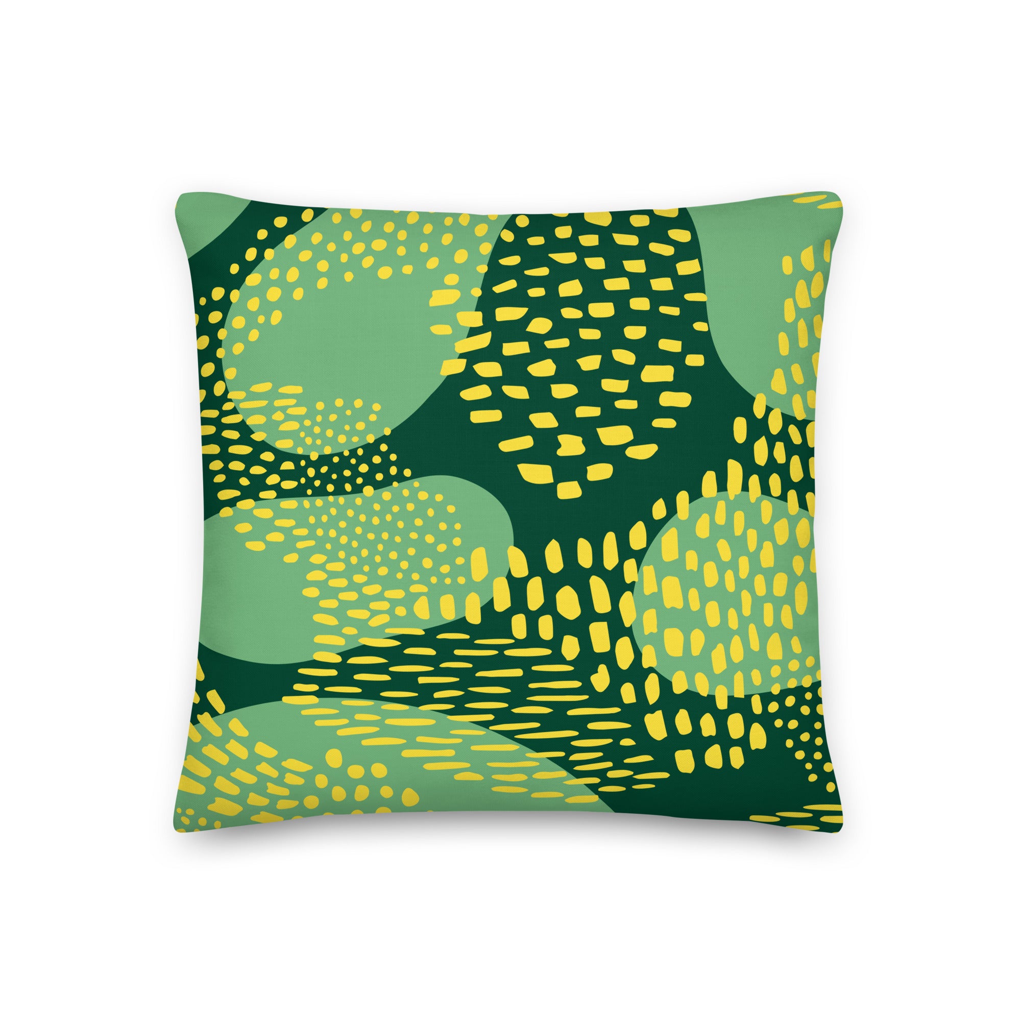 Premium sofa cushion green cheetah