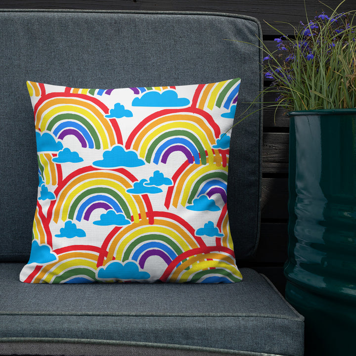 Premium Sofa Kissen Regenbogen