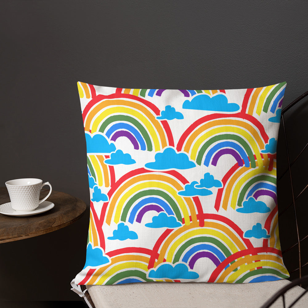 Premium Sofa Kissen Regenbogen