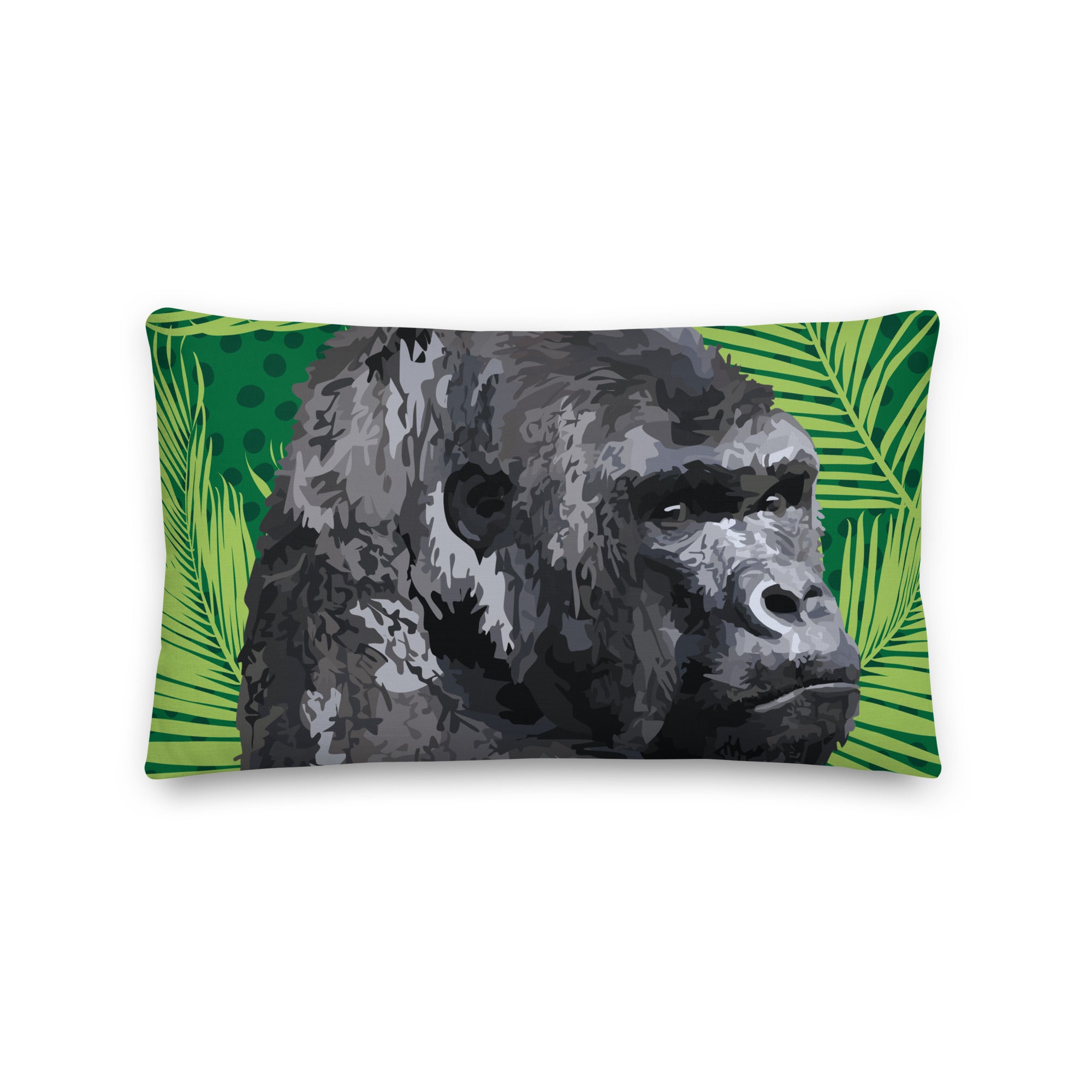 Premium Sofa Kissen Dschungel Gorilla