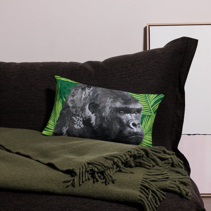 Premium Sofa Kissen Dschungel Gorilla