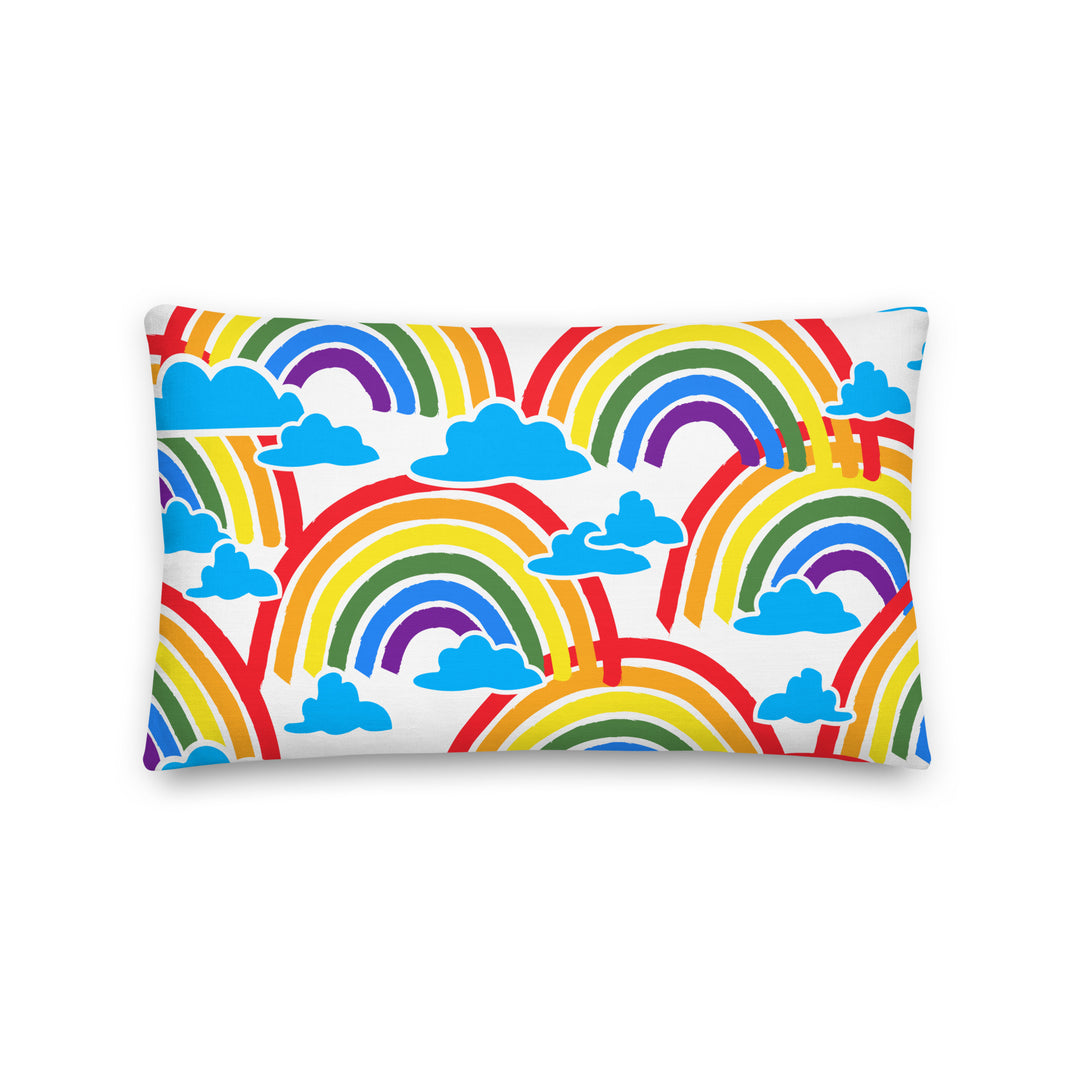 Premium Sofa Kissen Regenbogen