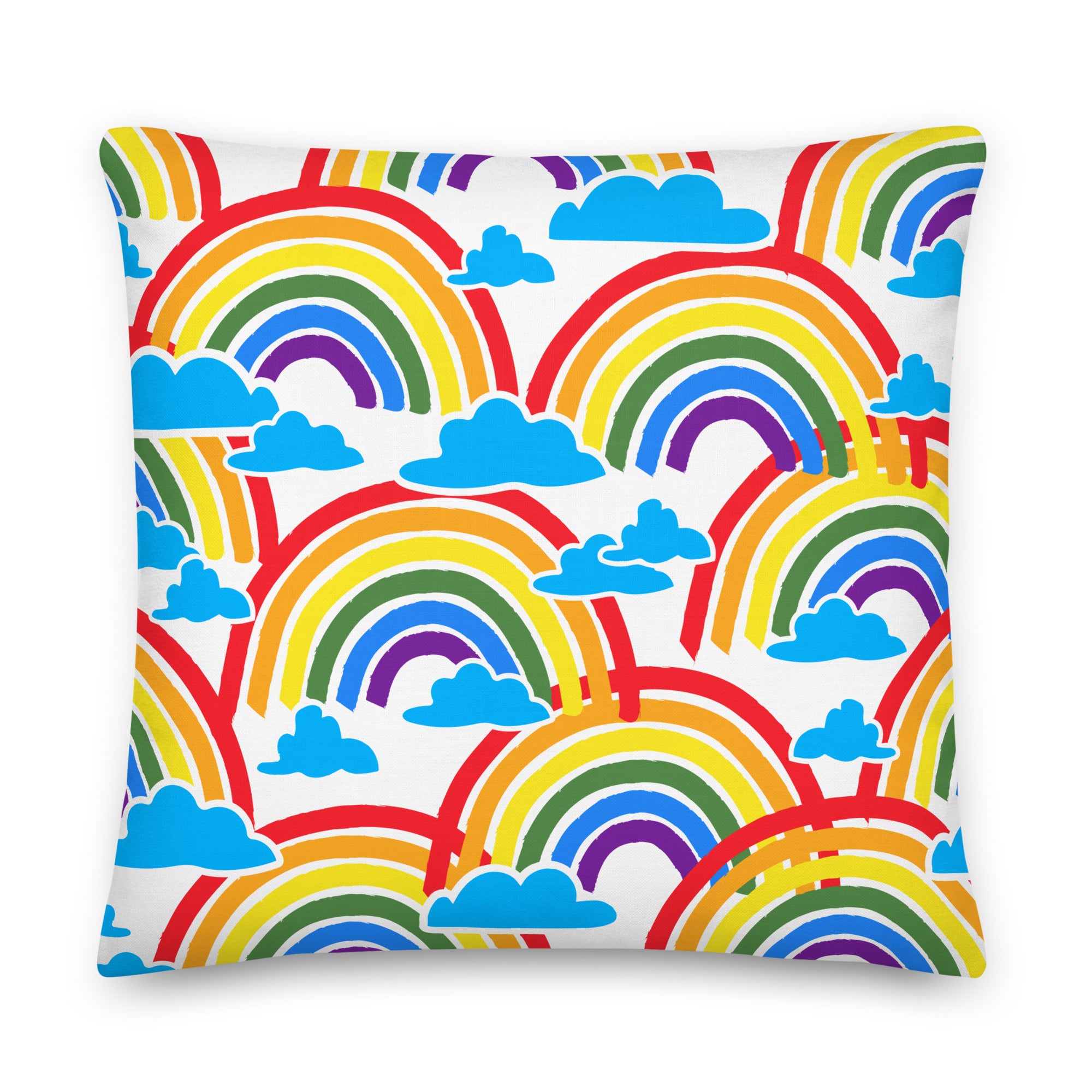 Premium Sofa Kissen Regenbogen
