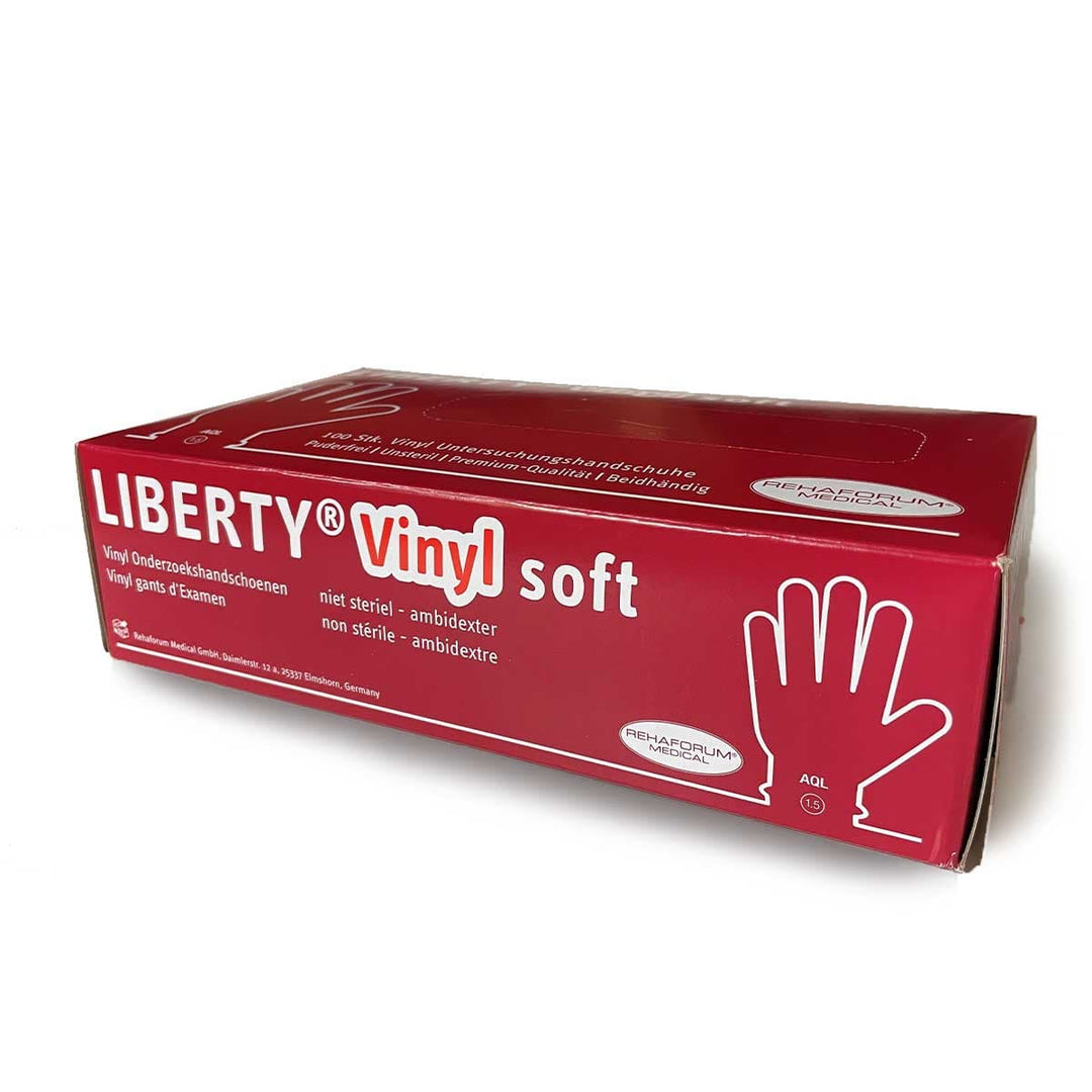 100 vinyl handschuhe Einweghandschuhe LIBERTY Vinyl soft 100 Stk. – Gorilla Gesund